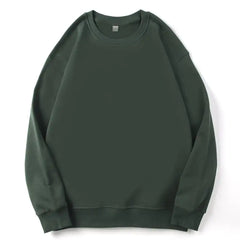 Men's Long-Sleeved Loose Solid Color Terry Sweater